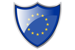  Shield with Flag of European Union flag