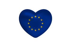 Love of European Union Heart Shape flag