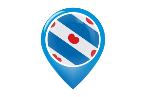 Friesland Flag Map Pin Icon flag