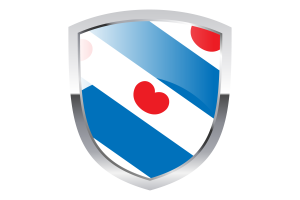 National Flag of Friesland Clipart flag