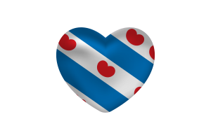  Love of Friesland Heart Shape flag