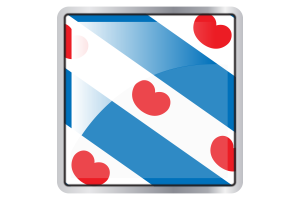 Friesland Flag Square icon flag