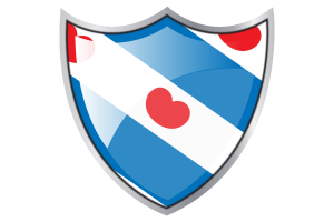 Shield with Flag of Friesland flag