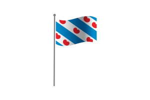 Waving Flag of Friesland flag
