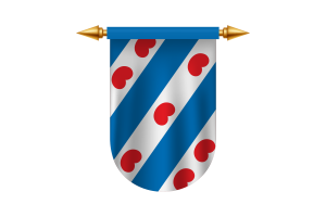 Friesland Flag Emblem Vector Images flag