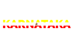 Karnataka Text Art flag