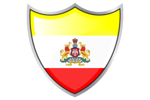 Shield with Flag of Karnataka flag