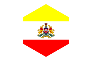 Karnataka Flag Hexagon Shape flag