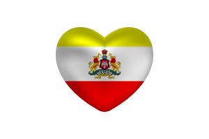  Love of Karnataka Heart Shape flag