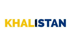 Khalistan Text Art flag