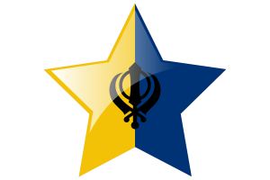 Khalistan Flag Star Icon flag