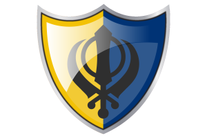 Shield with Flag of Khalistan flag