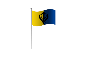 Waving Flag of Khalistan flag