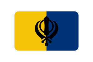 Khalistan Flag Rectangle Vector Illustration flag