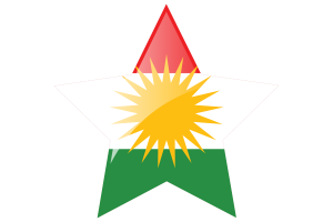 Kurdistan Flag Star Icon flag