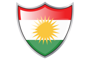 Shield with Flag of Kurdistan flag