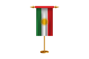 Kurdistan Ceremonial Flag Vector Free flag