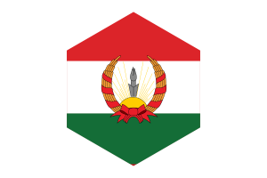 Mahabad Flag Hexagon Shape flag