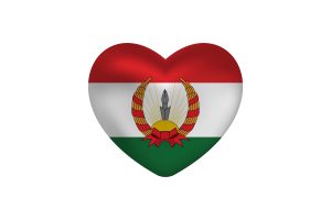  Love of Mahabad Heart Shape flag