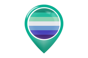 MLM Flag Map Pin Icon flag