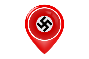 Nazi Flag Map Pin Icon flag