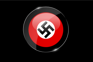 Nazi Flag Glossy Round Button flag