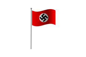 Nazi Flag with Medieval Heater Shield flag