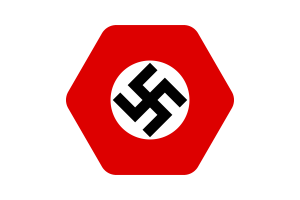 Nazi Flag Illustration Rectangle Rounded Shape flag