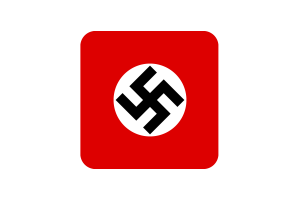 Nazi Flag Square Rounded Shape flag