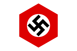 Nazi Flag Hexagon Shape flag