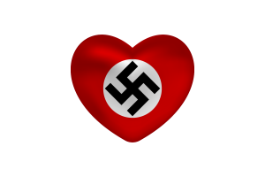  Love of Nazi Heart Shape flag