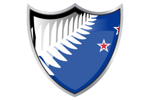 Shield with Flag of New Zealand flag