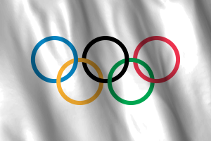 Bandera nacional olímpica flag