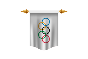 Banner Real de la Bandera Olímpica flag