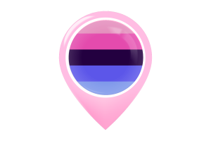 Icône de Broche de Carte du Drapeau Omnisexuel flag