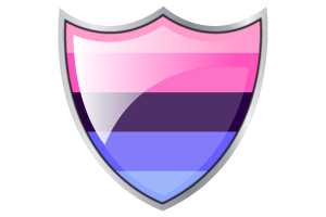 Bouclier avec Drapeau Omnisexuel flag