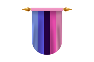 Images Vectorielles de l'Émblème du Drapeau Omnisexuel flag