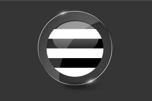 Botón Redondo Brillante de Bandera Heterosexual flag