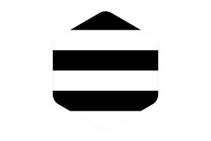 Bandera Heterosexual Hexágono Redondeado flag