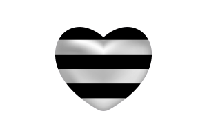 Amor de Heterosexual Forma de Corazón flag