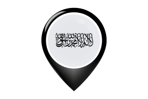 Taliban Flag Map Pin Icon flag