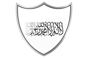 Shield with Flag of Taliban flag