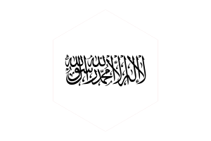 Taliban Flag Hexagon Shape flag
