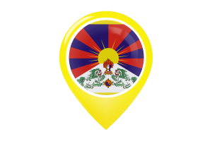 Tibet Flag Map Pin Icon flag