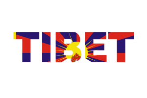 Tibet Text Art flag