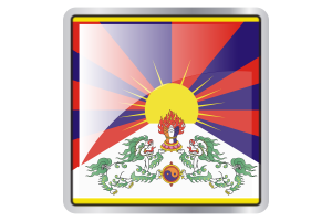 Tibet Flag Square icon flag