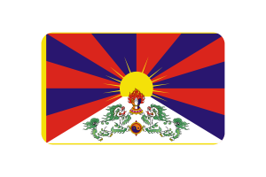 Tibet Flag Rectangle Vector Illustration flag