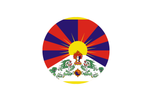Tibet Flag Circle Vector Free flag