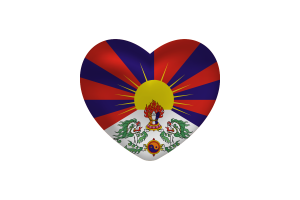  Love of Tibet Heart Shape flag