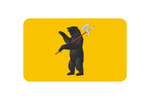 Yaroslavl Flag Rounded Rectangle Vector Illustration flag